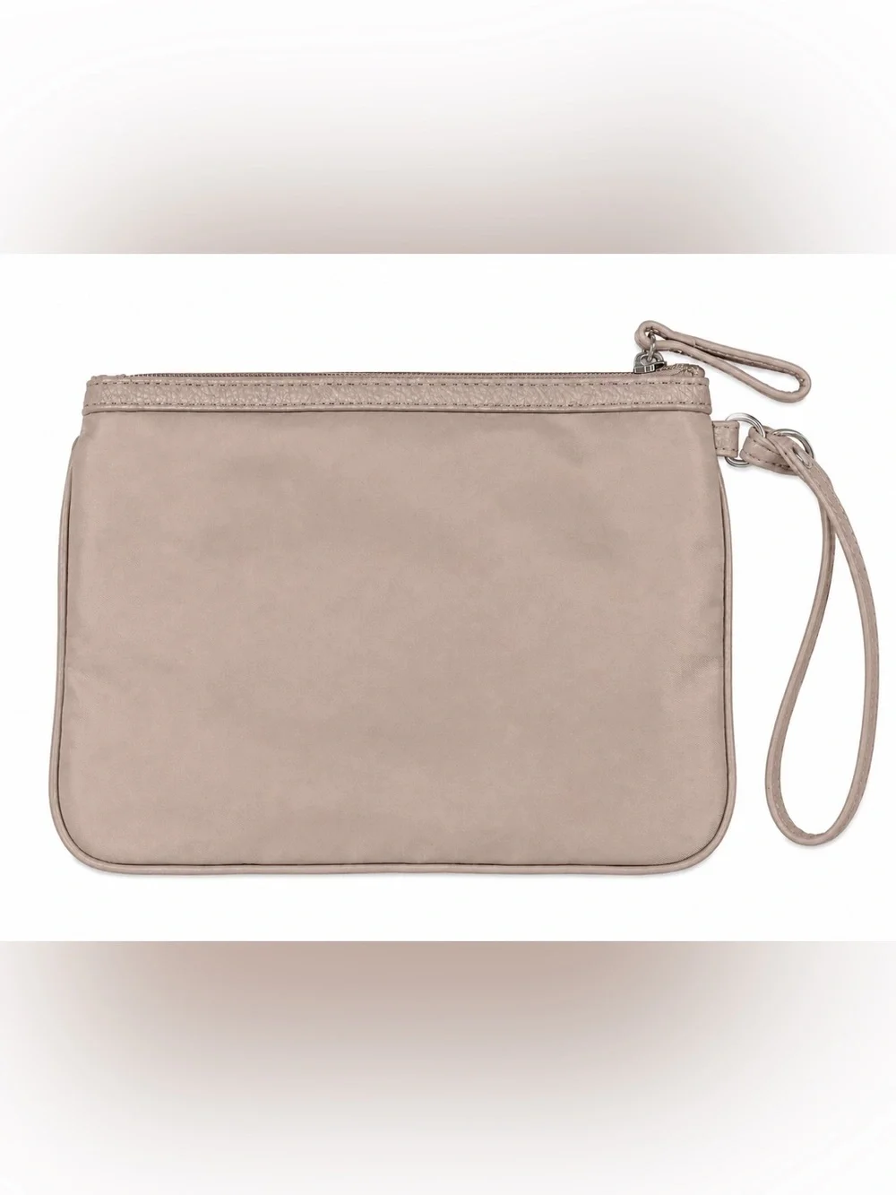 Rachel Zoe Light Lavender Taupe Nylon Wristlet Clutch